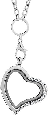 Floating Charm Locket Necklace Pendant 30mm Medium Glass Circle Magnetic Gift