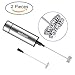 Sedhoom Milk Frother Handheld Double Spring Whisk Head Powerful Electric Milk Frother with Additional Single Spring Whisk Head