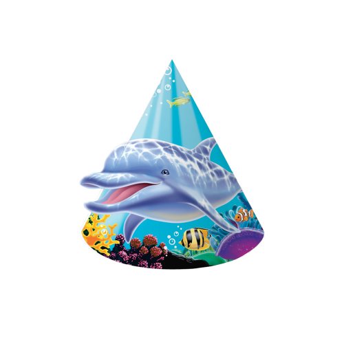 Creative Converting Ocean Party 8 Count Child Party Hats