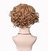 Yuehong Blonde Wig Short Curly Wigs Synthetic Cosplay Wig Halloween Costume