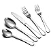 50 Pieces Flatware Cutlery Set - Stainless Steel Silverware Utensil Set with Knives Forks Spoons for Dinner & Dessert, Footek Elegant Tableware Cutlery Set, Dishwasher Safe