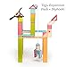 60 Piece Tegu Magnetic Wooden Block Expansion Pack Extra Large, Tints