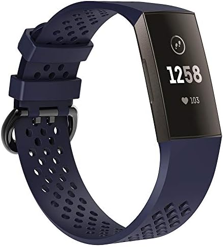for Fitbit Versa Lite ️Watch Band,Adjustable Sports Soft Silicon Rubber Wirstband Strap Replacement Breathable Bracelet Strap WatchBand for Fitbit Charge 3 Women Men