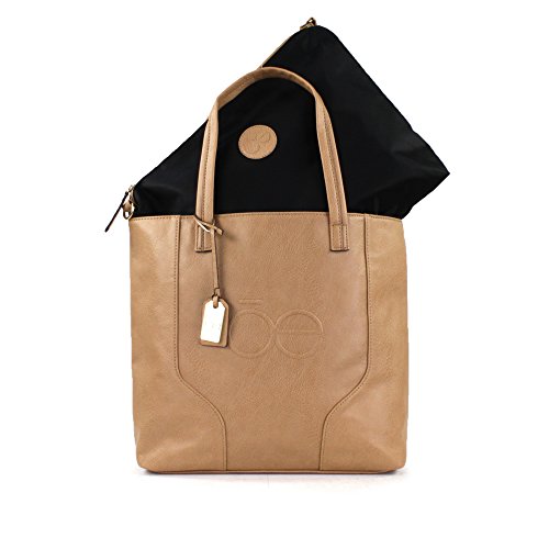 Cloe - Bolsa Tipo Tote 3 En 1 Color Camel - Negro Para Mujer