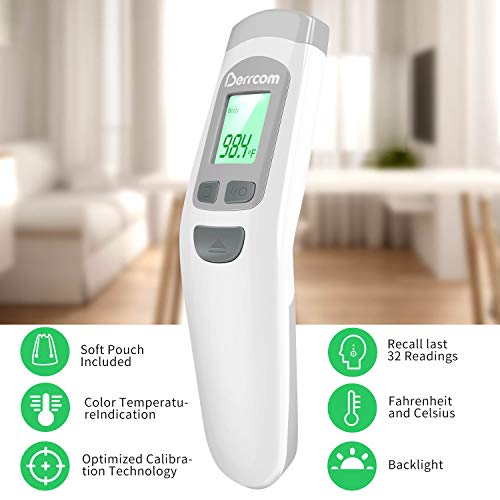 Baby Forehead Thermometer for Fever, Touchless Thermometer for Kids, Infants,Toddlers, Child, Adults, Nurses by Berrcom