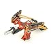 MoreFarther Superpower Stainless Hunting Slingshot Catapult (Flame Red) with Laser,4Pcs Replace Rubber Bands, 200Pcs Stainless Slingshots Ammo