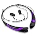 Rymemo Universal Bluetooth 4.1 Music Stereo Sports Headset Headphone for Smartphone - Purple/Black