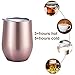 Maxdot 8 Pack Wine Tumbler Cup with Lids 12 OZ Double Wall Vacuum Stemless Insulated Wine Glasses, Durable Insulated Coffee Mug for Wine, Cocktail, Champagne, Beer, Water (Bright Rose Gold)