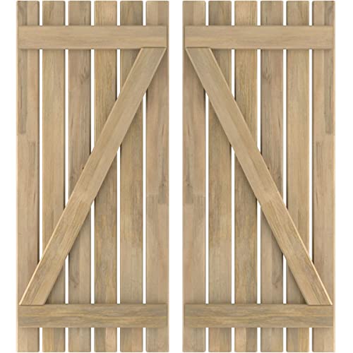 Ekena Millwork ARW102SB623X37UNH Americraft Six 2 Exterior Real Wood Spaced Boa…