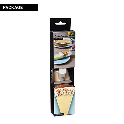 Peleg Design CakeDozer Cool Pie and Cake Server With a Small Equipped Bulldozer, Gray