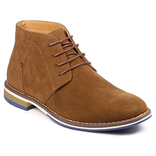 Metrocharm MC131 Men's Lace Up Casual Fashion Ankle Chukka Boot (13 D(M) US, Brown)