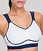 SYROKAN Women's High Impact Support Bounce Control Plus Size Workout Sports Bra White 42DD