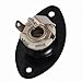 Kmise A0607 Oval Indented Guitar Jack Plate & Socket Black