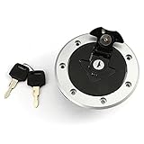 INNOGLOW Motorcycle Gas Fuel Tank Cap Cover & Key Lock Set for Kawasaki ZXR750 ZX-11 ZZR1100 ZX1100 ZR250 BALIUS ZX 7R 9R GPZ 250 400 750 900 1000 ZR400-D1 EX400-B1 EX-4 XANTHUS ZR-7 NINJA