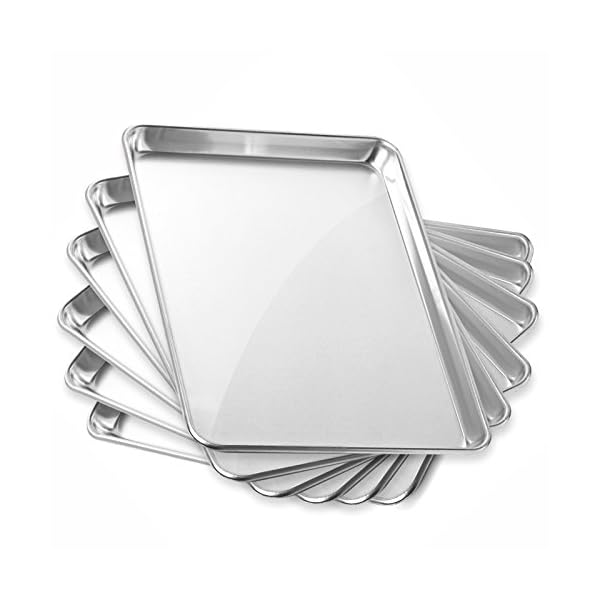 GRIDMANN 13" x 18" Commercial Grade Aluminum Cookie Sheet Baking Tray Jelly Roll Pan Half Sheet
