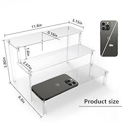 Acrylic Riser,2 Pcs Clear Display Risers Stand