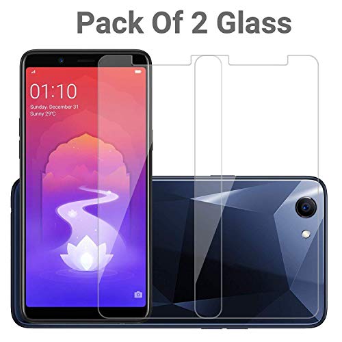 POPIO Tempered Glass for Realme 1 (Transparent) Full Screen Coverage (Except Edges), Pack of 2