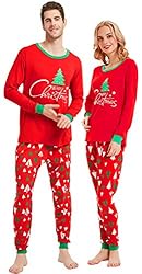 shelry Matching Family Pajamas Xmas Red Tree Pjs