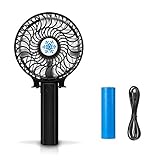 UBEGOOD Mini Handheld Fan, Battery Operated Fan with USB Rechargeable Battery, Portable Desk Stroller Table Fan, 3 Speeds Adjustable, Folding Design for Travel, Disney, Office, Home