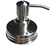 Regular Mouth Mason Canning Jar Pump Top Sets for Soap or Lotion. Each Adapter Kit Includes Rust Proof Lid and Pump, Collar Ring, Extra Long 9 Inch Straw and Leakproof Gasket (1 Set - Stainless)