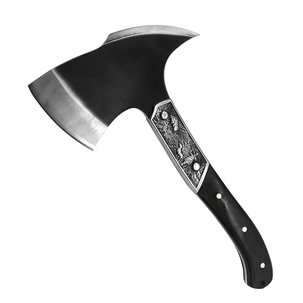 BLACK CHOPPING AXE, FULL TANG WOODEN HANDLE WOOD...