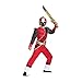 Power Rangers Ninja Steel Muscle Costume, Red, Medium (7-8)