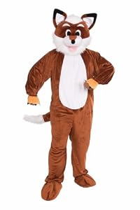 Image of Forum Novelties Men's Promotional Fox Mascot Costume, Brown/White, One Size