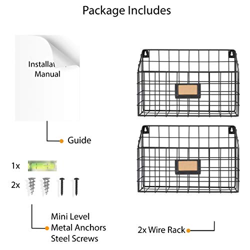 25" Black Metal Farmhouse Magazine Rack Holder D364431s