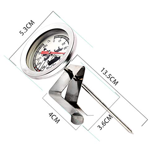 JDgoods Food/Meat Instant Read Stainless Steel Thermometer, Pocket Size Kitchen Cooking Oven Food Candy Thermometer for Oil Deep Fry BBQ Grill Smoker Thermometer - Thumbnail 4