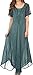 Sakkas Egan Long Embroidered Caftan Dress/Cover Up with Embroidered Cap Sleeves
