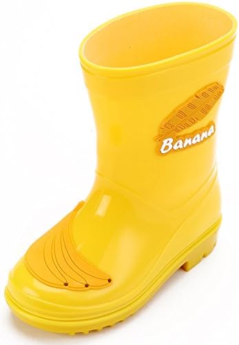 Hellozebra Children's Rain Boots Toddler/Little Kid PVC Boots Naive Waterproof Unisex Junior Rain Shoes 9 M US Toddler