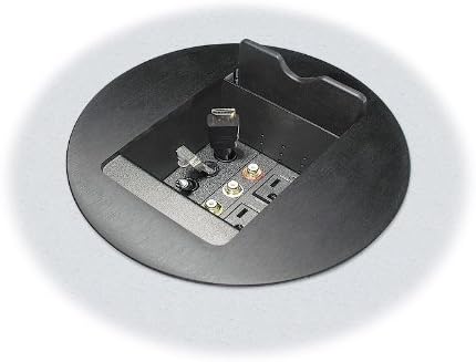 Extron Surface‐Mountable Enclosure with Circular Bezel for Cables, AAPs, and AC Power Outlets US ‐ Black Anodized