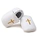 Delebao Baby Boy Girl PU Leather White Shoes Prewalker Slippers Soft Sole Infant Toddler Sneaker (3-6 Months, Gold)