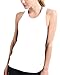 Mippo Womens Workout Tops Sexy Backless Yoga Shirts Open Back Activewear Gym Tops Running Sports Athletic Tank Tops Tie Back Workout Clothes for Women White S