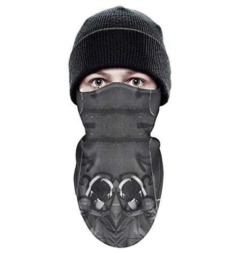 Shei Blance Ski Mask Tactical Winter Face Mask White and Bla