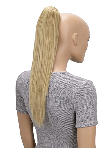 CAISHA 20" Hairpiece Ponytail Clip On Extensions With Butterfly Claw Straight Honey Blond H156 — image 1