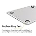 Nulaxy Aluminum Mouse Pad Non-Slip Rubber Base and Micro Sand Blasting, Silver