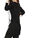 Allegra K Women Long Sleeve Skull T Shirts Loose Blouses Long Tunic Tops, Black, Large / US 14