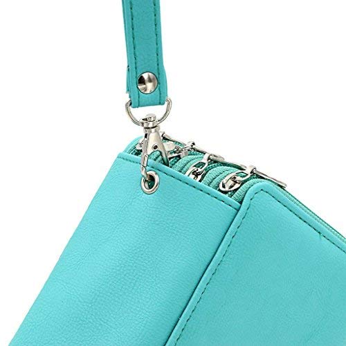 Buntstifte Federmäppchen, Morkia 72 PU Leder Mäppchen Stationary Pouch für Prismacolor Aquarellstifte, Crayola Buntstifte, Marco Buntstifte, Polychromos Buntstifte(Grün)