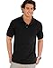 Men's Hanes STEDMAN Cotton Pique Polo, Black, XL