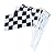 OULII 50pcs Checkered Race Flags Mini Racing Hand Flag for Nascar Tiny Car Racing (Black White)