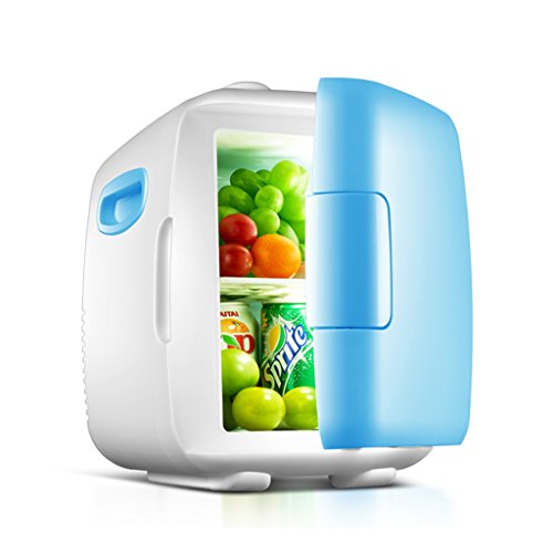 Click Here to See More Images YI HOME- Portable Car Refrigerator 8L Mini Household Single Door Refrigeration Insulation Dormitory Car Home Dual Purpose,Blue,4L