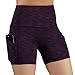 ODODOS High Waist Out Pocket Yoga Short Tummy Control Workout Running Athletic Non See-Through Yoga Shorts,SpaceDyeWine,X-Largethumb 1