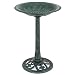 Best Choice Products Vintage Outdoor Resin Pedestal Bird Bath Accent Decoration w/Fleur-de-LYS Accents, Green