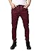 JD Apparel Men's Slim Fit Harem Drop Croptch Joggers M Burgundy
