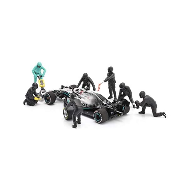 American Diorama Formel 1 Pit Crew Figuren-Set #1 Team Schwarz 1:43 – Bild 3