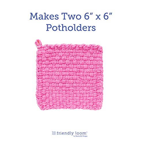 Friendly Loom Potholder Cotton Loops 7" Traditional Size Loops Make 2