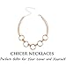 Chicer Fashion Choker Necklace with Annulus for Women and Girls (Gold).