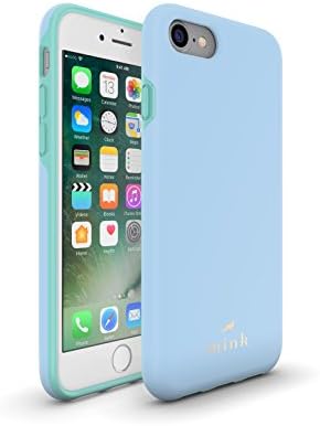 iPhone 7 Protective Phone Case from Mink - Madison Series - Soft-Touch Coating. Detachable Hard Rubber Liner - Excellent Protection - Slim, Lightweight and Elegant - Serenity Blue and Tiffany Blue