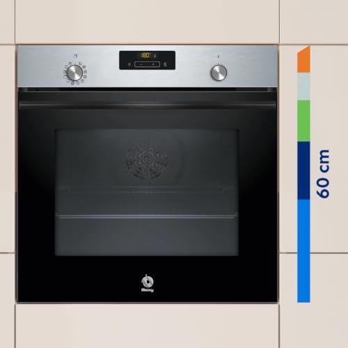 - Horno multifunción, 60 cm, Pirólisis y Aqualisis, Control Comfort, 10 recetas, Cristal Negro, 3HB4841X3